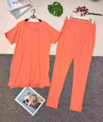European & American Fashion Women's Split Short Sleeve Long Pants 2-Piece Set, 5 Colors, Around 118 Sets, Sizes S-3XL - Image 5