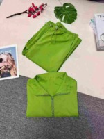 Clearance 115 Sets European & American Casual Green 2-Piece Long Sleeve Top & Long Pants Set S-2XL - Image 2