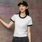 180 Pcs Contrast Color Pure Cotton Short Sleeve T-Shirts Bulk Wholesale Stock - Image 4