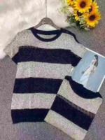 260 Pieces Summer New Light Mature Style Women's Ice Silk Knit T-Shirts Bulk Stock Wholesale - Image 8