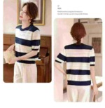 260 Pieces Summer New Light Mature Style Women's Ice Silk Knit T-Shirts Bulk Stock Wholesale - Image 6
