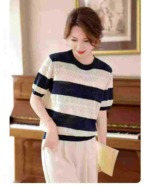260 Pieces Summer New Light Mature Style Women's Ice Silk Knit T-Shirts Bulk Stock Wholesale - Image 5