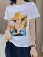 Summer Cool Quick Dry Tencel Printed Short Sleeve Tops, 2000 Pcs Chinese Clothing Stock Lots For Bulk Wholesale - Image 8