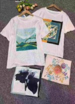 Summer Cool Quick Dry Tencel Printed Short Sleeve Tops, 2000 Pcs Chinese Clothing Stock Lots For Bulk Wholesale - Image 7