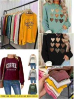 Assorted Men Women Loose Casual Long Sleeve Sweatshirts 70% Cotton S-3XL 14280 Pcs Bulk Stock Wholesale - Image 3