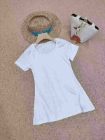 Clearance 82 Pieces Summer Side Slit Midi-length Short Sleeve Tops, 134 Size, Individual Packing - Image 7