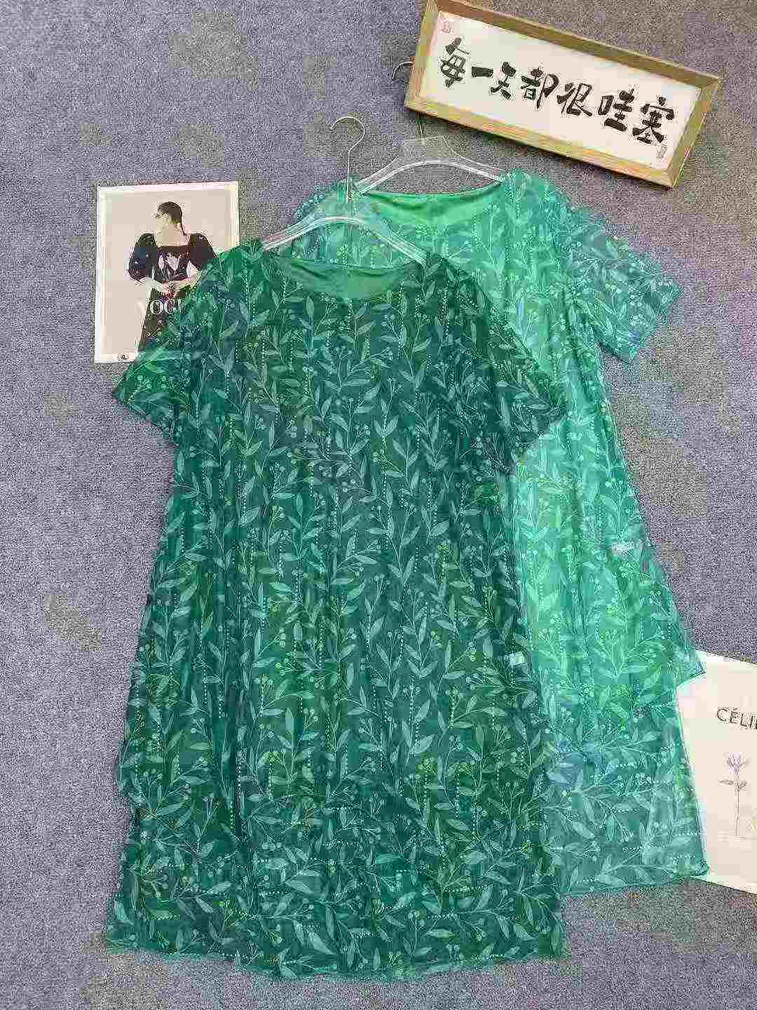 184 Pieces Soft Elastic Mesh Dress Irregular Hem Chinese Stock Clothing Wholesale - Image 1