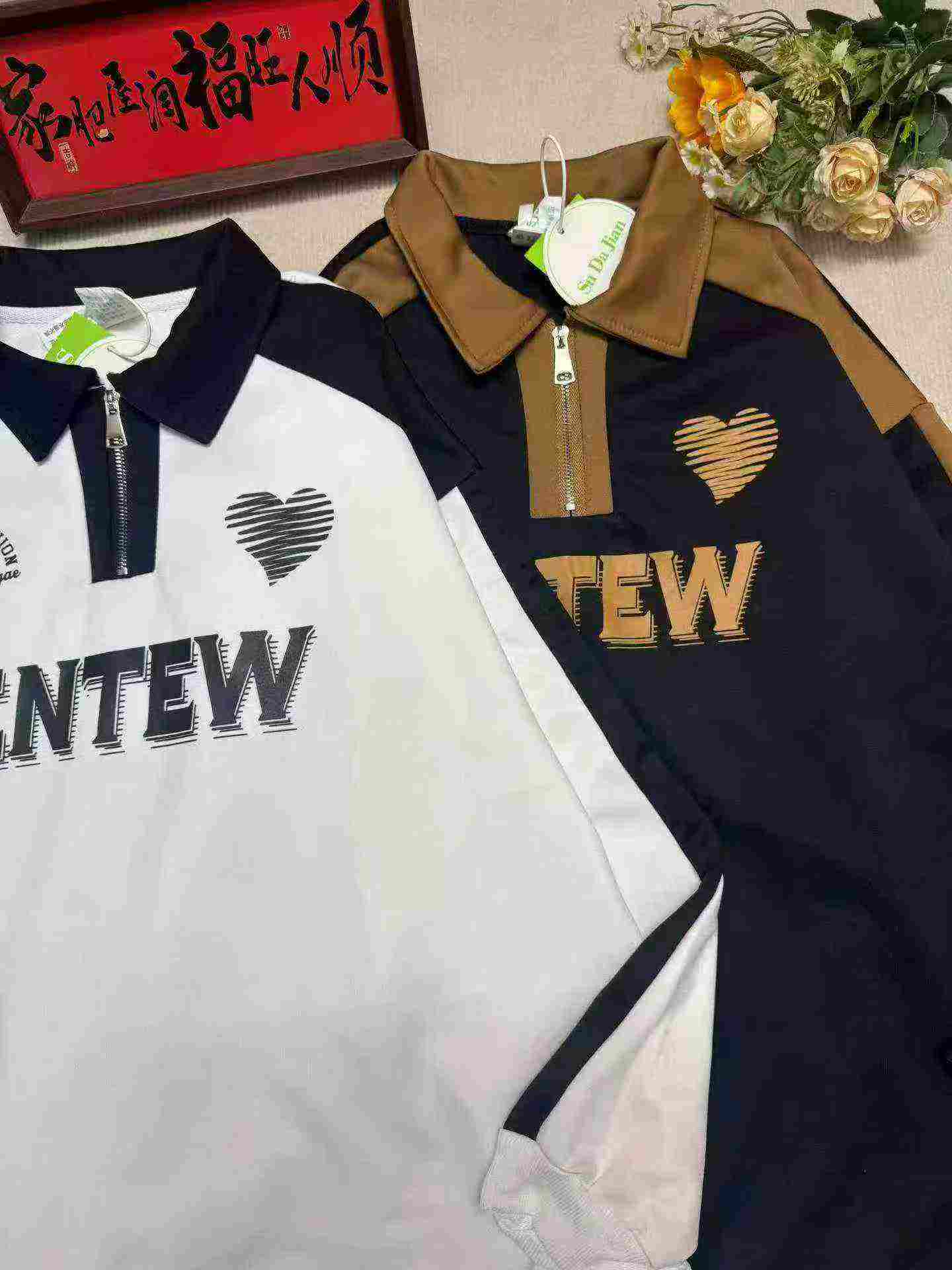 Vintage Half-zip Patchwork Loose Men's Polo Collar Hoodie Jacket 2 Colors Sizes M-3XL 230 Pieces Total Stock Lot - Image 2