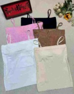 Fashion Stylish Women's Built-in Padded Bra Camisole Tank Top, 5 Colors 1-5 Sizes, Individually Packed, 520 Pieces Bulk Stock - Image 6