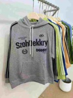 American Retro Street Style 3-Stripe Oversized Cotton Terry Unisex Hoodies 4247pcs Bulk Stock Clearance - Image 6