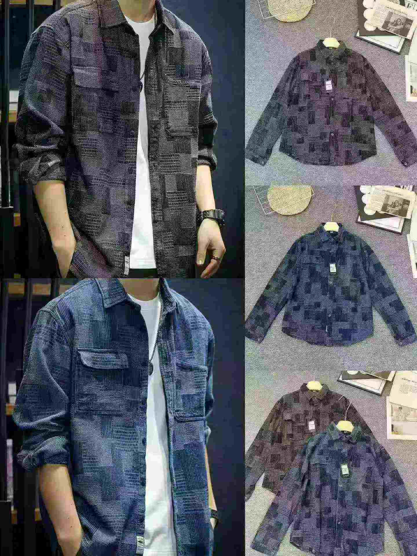 Original Designer Brand Men's Denim Shirt Jackets - Total 1436 Pieces Bulk Stock Wholesale - Image 1