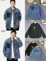 Original Designer Brand Men's Denim Shirt Jackets - Total 1436 Pieces Bulk Stock Wholesale - Image 9