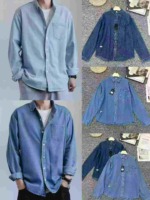 Original Designer Brand Men's Denim Shirt Jackets - Total 1436 Pieces Bulk Stock Wholesale - Image 8