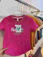 32000 Pcs Wholesale Stock Versatile Pure Cotton Women's Printed Short Sleeve T-Shirts Summer Irregular Slim Fit Tops - Image 9