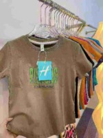 32000 Pcs Wholesale Stock Versatile Pure Cotton Women's Printed Short Sleeve T-Shirts Summer Irregular Slim Fit Tops - Image 3