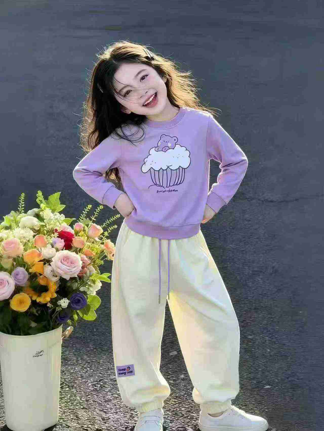 Clearance 516 Sets Kids Casual Sports Cotton Two-piece Set Size 100-140 Individual Packing - Image 1