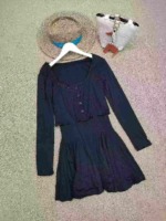 Clearance Sale 302 Sets: Sexy Petite 2-Piece Set Suspender Mini Dress with Cropped Coat, Elastic 12 Size Grey - Image 7