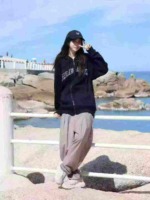 Approx 750 Pieces Clearance Stock: Spring Autumn Vintage Branded Loose Hooded Zip Up Cardigan Sweatshirts for Men Women Couples, Fleece & Non-Fleece Available - Image 9