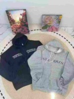 Approx 750 Pieces Clearance Stock: Spring Autumn Vintage Branded Loose Hooded Zip Up Cardigan Sweatshirts for Men Women Couples, Fleece & Non-Fleece Available - Image 8