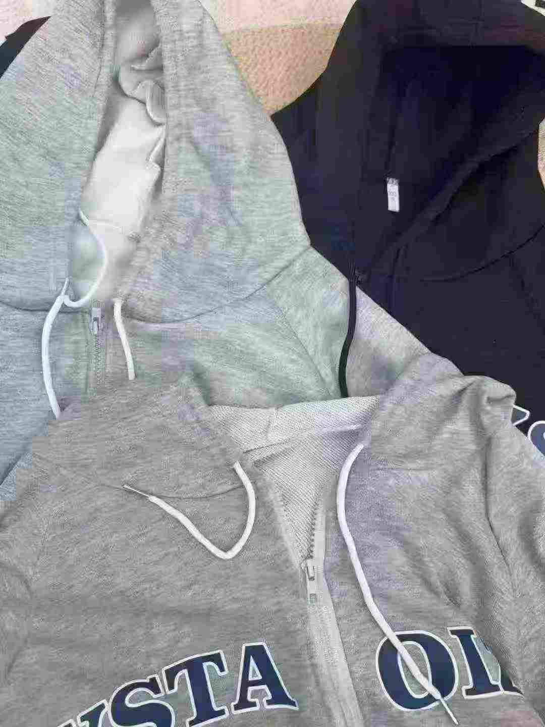 Approx 750 Pieces Clearance Stock: Spring Autumn Vintage Branded Loose Hooded Zip Up Cardigan Sweatshirts for Men Women Couples, Fleece & Non-Fleece Available - Image 2