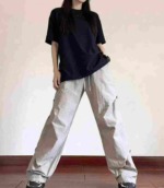 Casual Straight Cut American Style Couple Cargo Pants - 3084 Pieces Bulk Stock For Wholesale - Image 5
