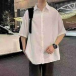 Clearance 365 Pieces Men's Draping Stretch Casual Short Sleeve Open Front Shirt - Image 9