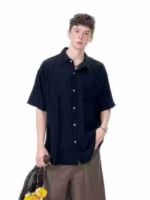 Clearance 365 Pieces Men's Draping Stretch Casual Short Sleeve Open Front Shirt - Image 2