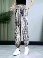 1045 Pcs Women's Summer Ice Silk Pants, Loose Dropping Elastic Ankle Casual Anti-mosquito Stock Lot Pants - Image 8