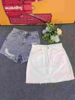 79 Pcs Slightly Defective Denim Shorts & Skirts Bulk Clearance Wholesale - Image 1