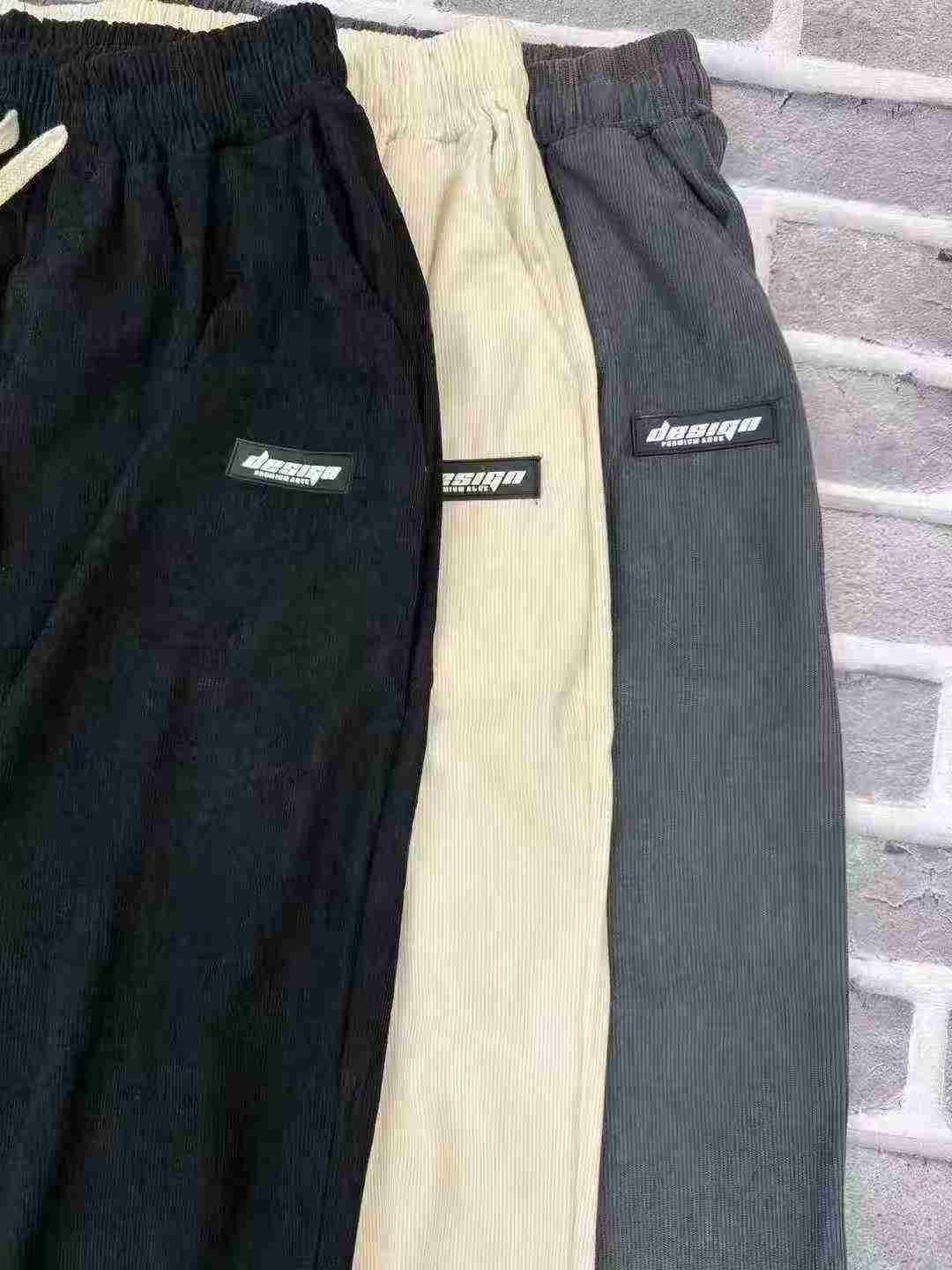 Clearance Bulk Men's Corduroy Wide Leg Casual Pants, Sizes M-4XL 1044 Pcs Stock Lot Wholesale - Image 2