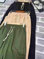 Clearance Stock Men's Summer Japanese Style Loose Wide Leg Twill Cotton Work Pants Bulk Wholesale Export - Image 3