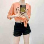 882 PCS Women's Summer Sweet Cool Thin Ice Silk Split Long Sleeve Sunscreen T-Shirt Tops, Bulk Clothing Stock Wholesale For Export - Image 4