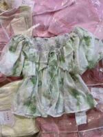 4300 Pcs New Trendy Women Chiffon Short Sleeve Tops Chinese Clothing Stock Lot Clearance Wholesale - Image 5