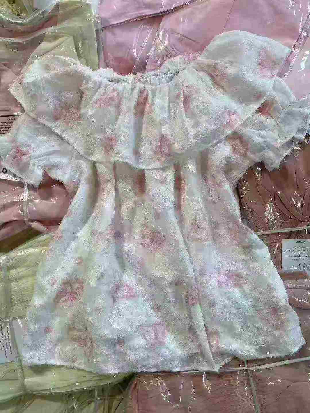 4300 Pcs New Trendy Women Chiffon Short Sleeve Tops Chinese Clothing Stock Lot Clearance Wholesale - Image 2