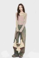 French Unique Sweet & Spicy Cropped Long Sleeve Knit Tops, 4 Colors One Size, 900 Pcs Bulk Stock Wholesale Export - Image 8