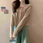 French Unique Sweet & Spicy Cropped Long Sleeve Knit Tops, 4 Colors One Size, 900 Pcs Bulk Stock Wholesale Export - Image 7