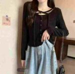 French Unique Sweet & Spicy Cropped Long Sleeve Knit Tops, 4 Colors One Size, 900 Pcs Bulk Stock Wholesale Export - Image 5