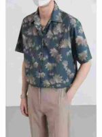 Clearance Bulk Stock: 340 Pcs Summer Men's Retro Korean Style Short Sleeve Shirts - Image 8