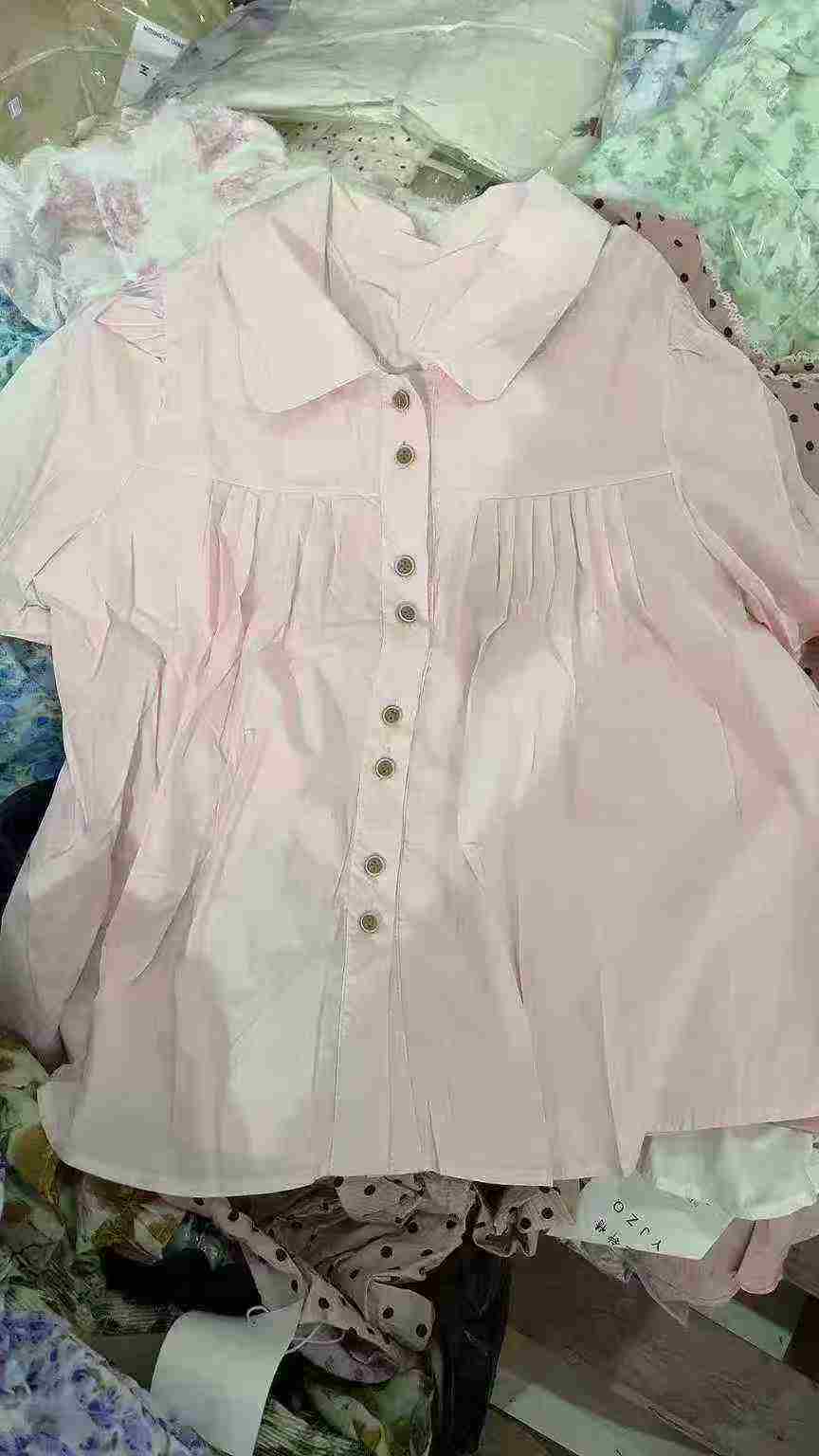 4300 Pcs New Trendy Short Sleeve Chiffon Women Tops Chinese Clothing Stock Clearance Wholesale - Image 2