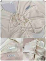 166 Pcs Elegant High Elastic Dresses Bulk Stock - Polo Neck Fake Two-piece Contrast Drawstring Dress Wholesale - Image 4