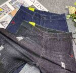 Summer New High Stretch Vintage Washed Cotton Men's Designer Denim Capri Pants Bulk Stock Wholesale - Image 3