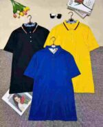 Clearance Price 9.5 CNY Unisex Plain Ice Silk Cotton Polo Shirts Bulk Stock Wholesale Export - Image 7