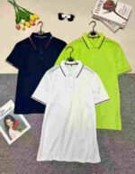Clearance Price 9.5 CNY Unisex Plain Ice Silk Cotton Polo Shirts Bulk Stock Wholesale Export - Image 6