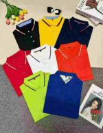 Clearance Price 9.5 CNY Unisex Plain Ice Silk Cotton Polo Shirts Bulk Stock Wholesale Export - Image 5