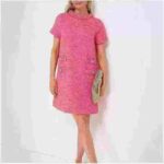 Clearance High Quality Tweed Style Plus Size Women Dresses Bulk Wholesale Stock - Image 8