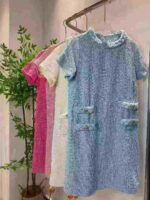 Clearance High Quality Tweed Style Plus Size Women Dresses Bulk Wholesale Stock - Image 6