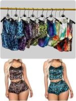 Sexy European-American Fashion Tie-dye Velvet Camisole & Shorts Two Piece Set Chinese Clothing Stock Wholesale Export - Image 3