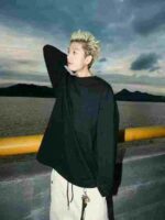 Clearance Sale Bulk Wholesale Men's Plus Size Loose Drop Shoulder Thin Cotton Sweatshirts - Image 8