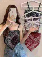 Sexy European-American Style Printed Cropped Bandeau Wrap Vest Bulk Wholesale Clothing Stock - Image 3