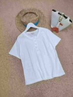 Clearance Bulk Stock 272 Pcs Minimalist Fashion Sexy Cotton Short Sleeve T-Shirts 2 Colors 4 Sizes - Image 6